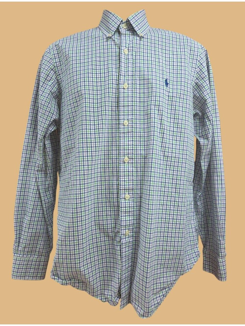 Ralph Lauren Plaid Long Sleeve Button-Down Shirt Medium
